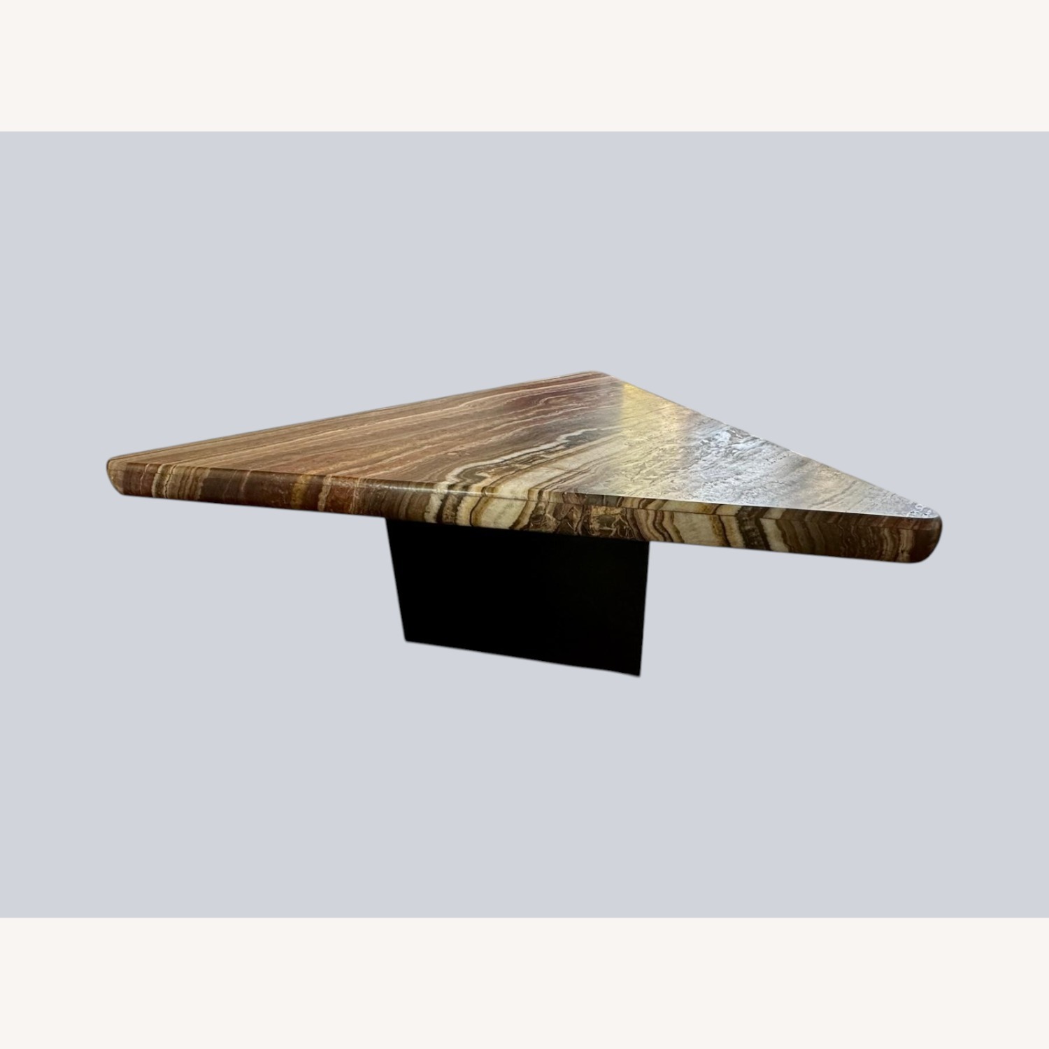 Vintage/Antique Dark Brown Stone Dining Table - image-3