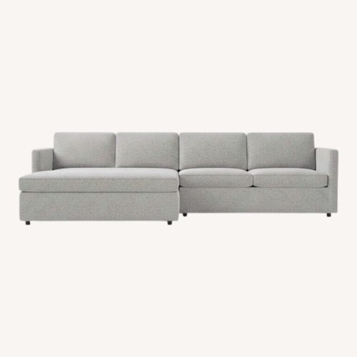 Used West Elm Harris Light Gray Fabric 2 Piece Sectional for sale on AptDeco