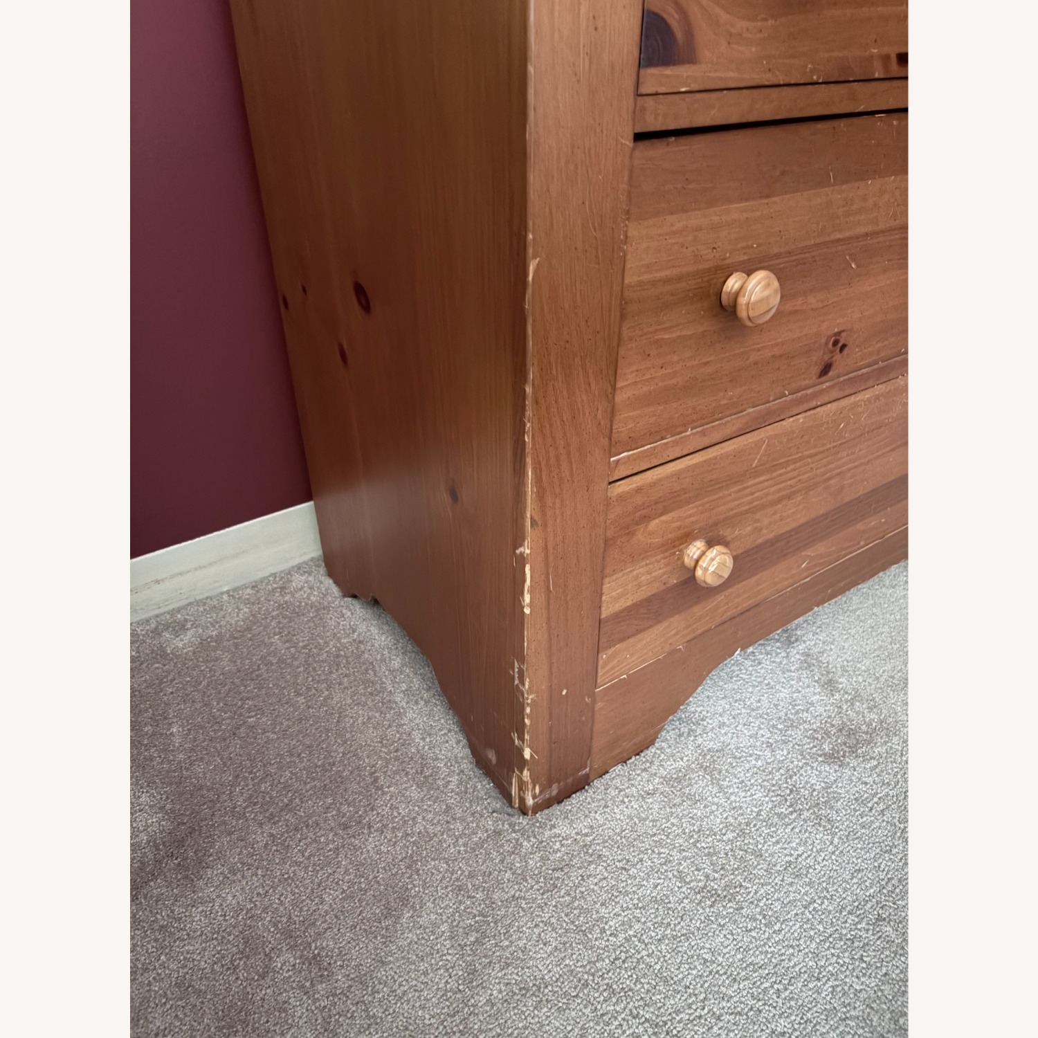 Light Brown Wood Armoire  - image-4