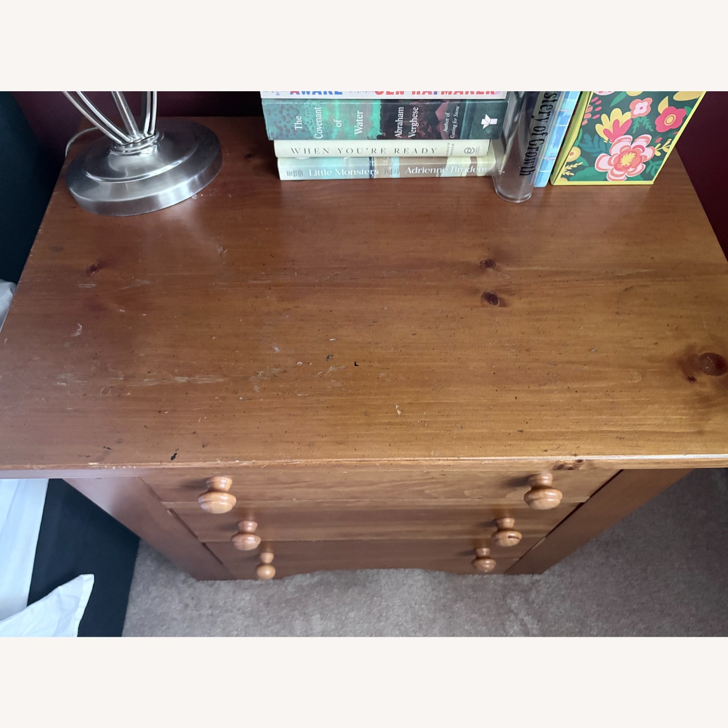 Vintage/Antique Finds Light Brown Nightstand - image-4