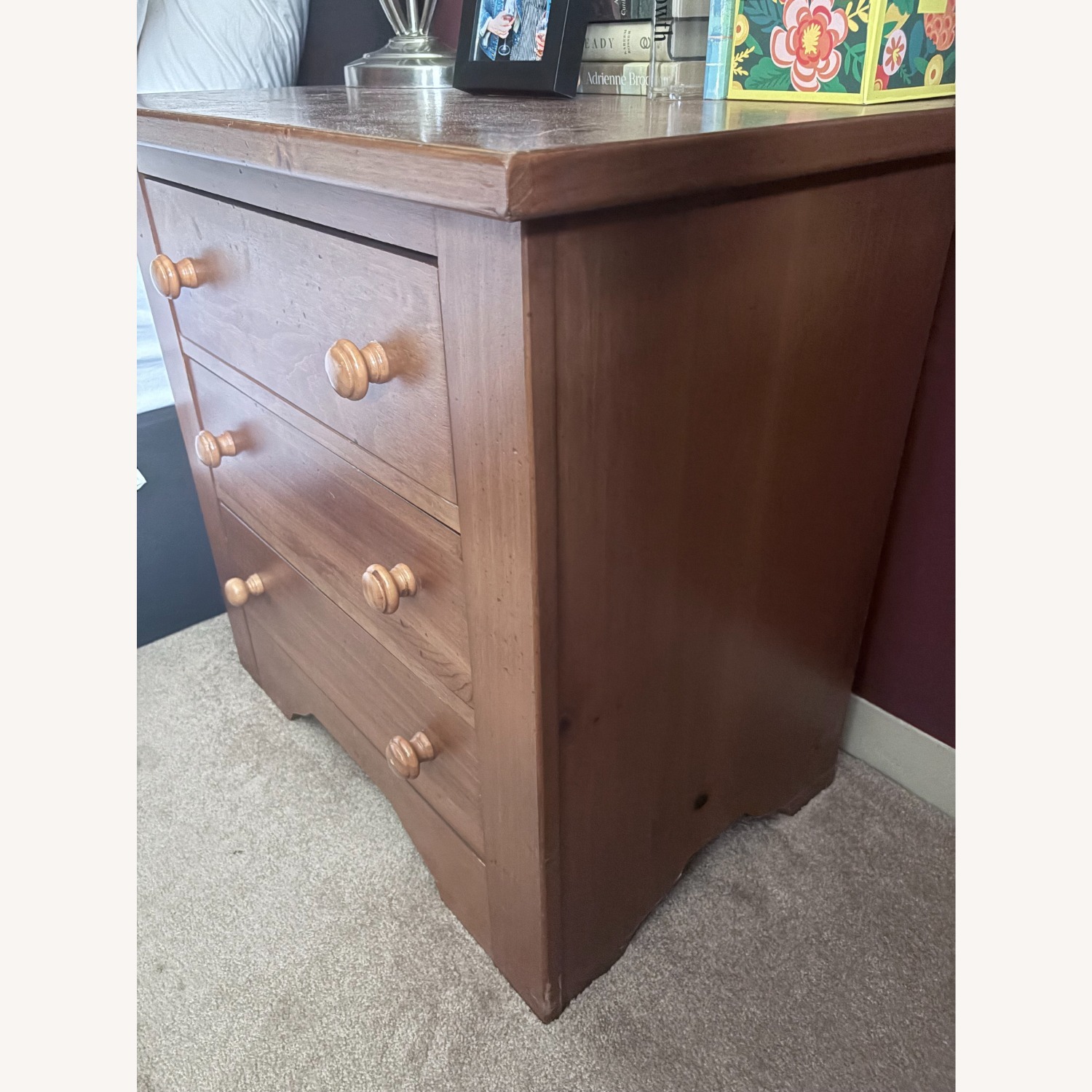Vintage/Antique Finds Light Brown Nightstand - image-3