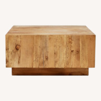 West Elm Natural Wood Coffee Table