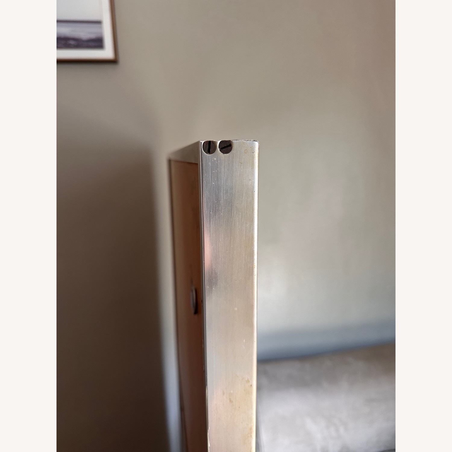 Dovetailed Aluminum Wall Mirror Dated 1957 - image-8