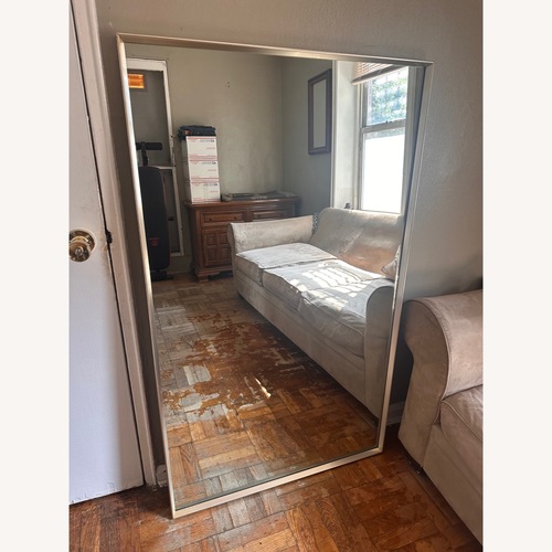 Used Dovetailed Aluminum Wall Mirror Dated 1957 for sale on AptDeco