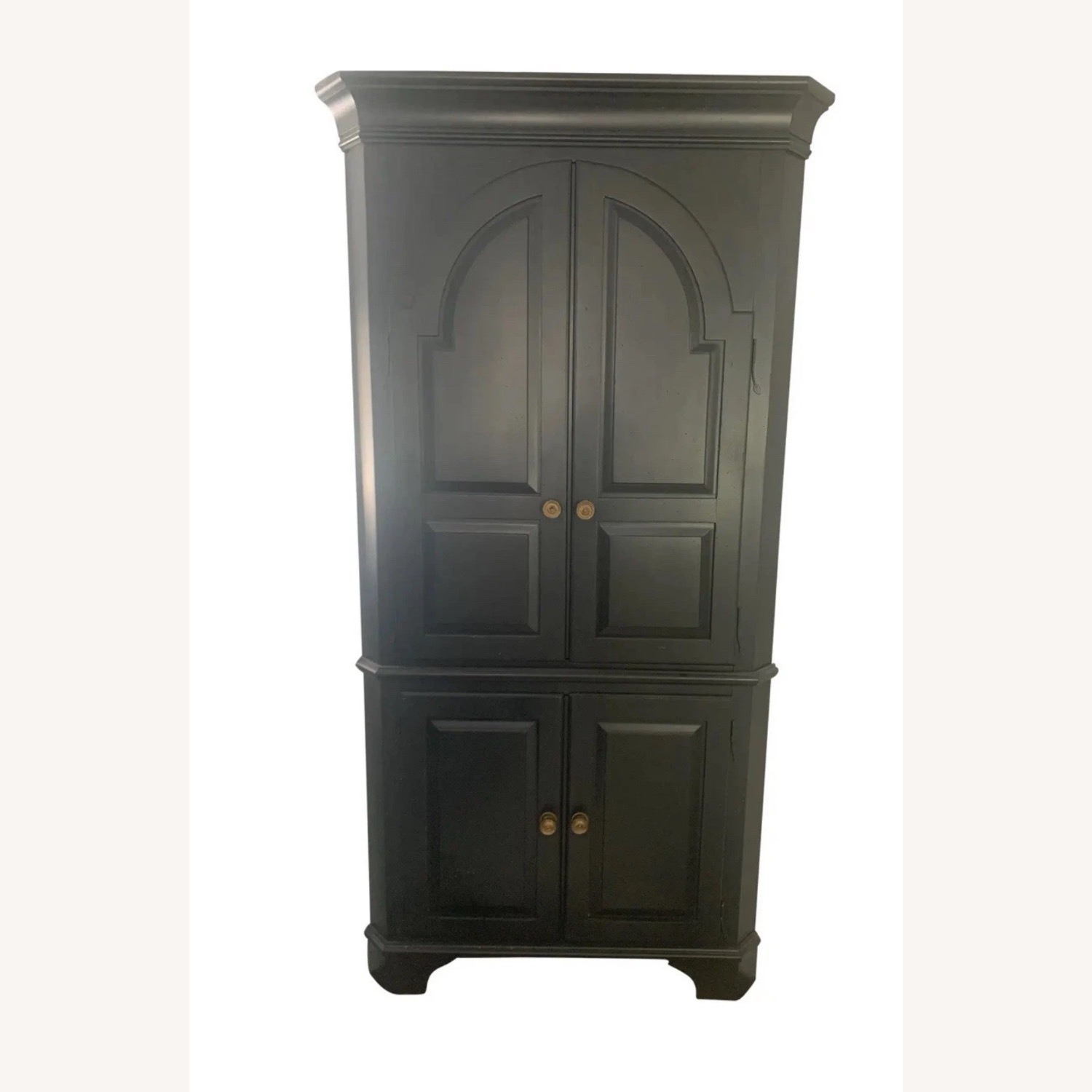 Ethan Allen New Country Black Corner Cabinet - image-1