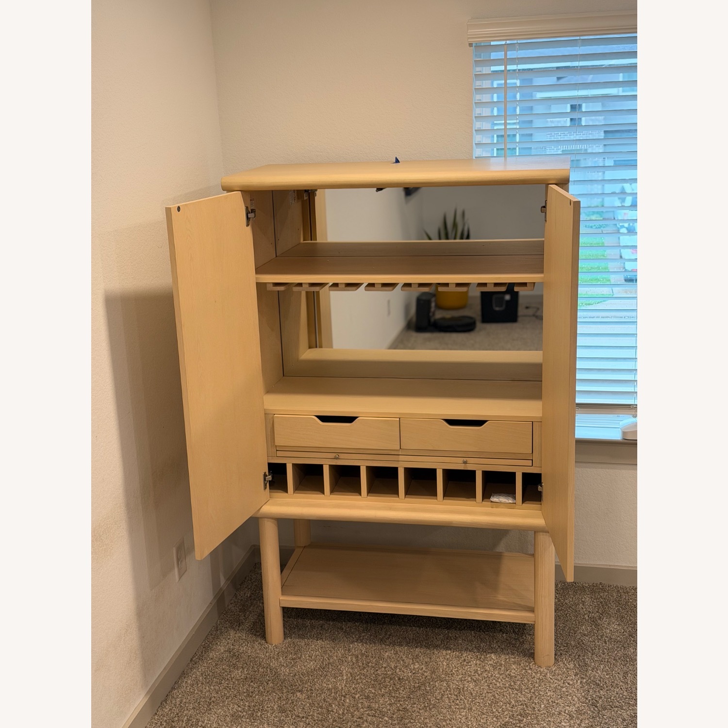 Living Spaces Georgiana Natural Wood Bar Cart - image-4