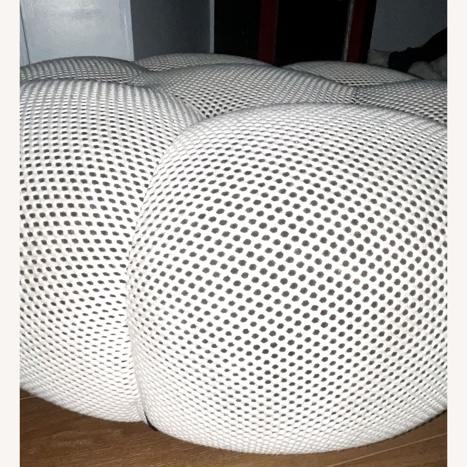 Roche Bobois Bubble White Fabric Ottoman - image-1