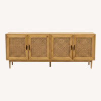 Classic Home Solid Wood 4 - Door Sideboard