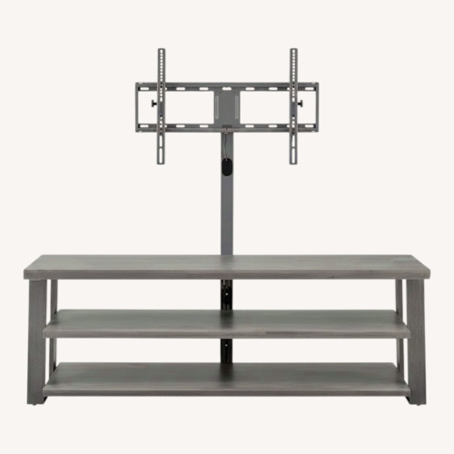 Used Modern Light Gray Swivel TV Stand  for sale on AptDeco