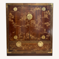  Drexel Heritage Dark Brown Wood Sideboard 1970's