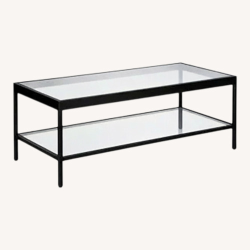 Used Wayfair Black Glass Coffee Table for sale on AptDeco