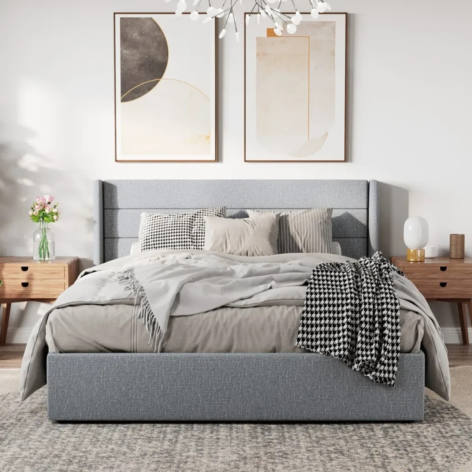 Wayfair Dark Gray Queen Bed - image-4