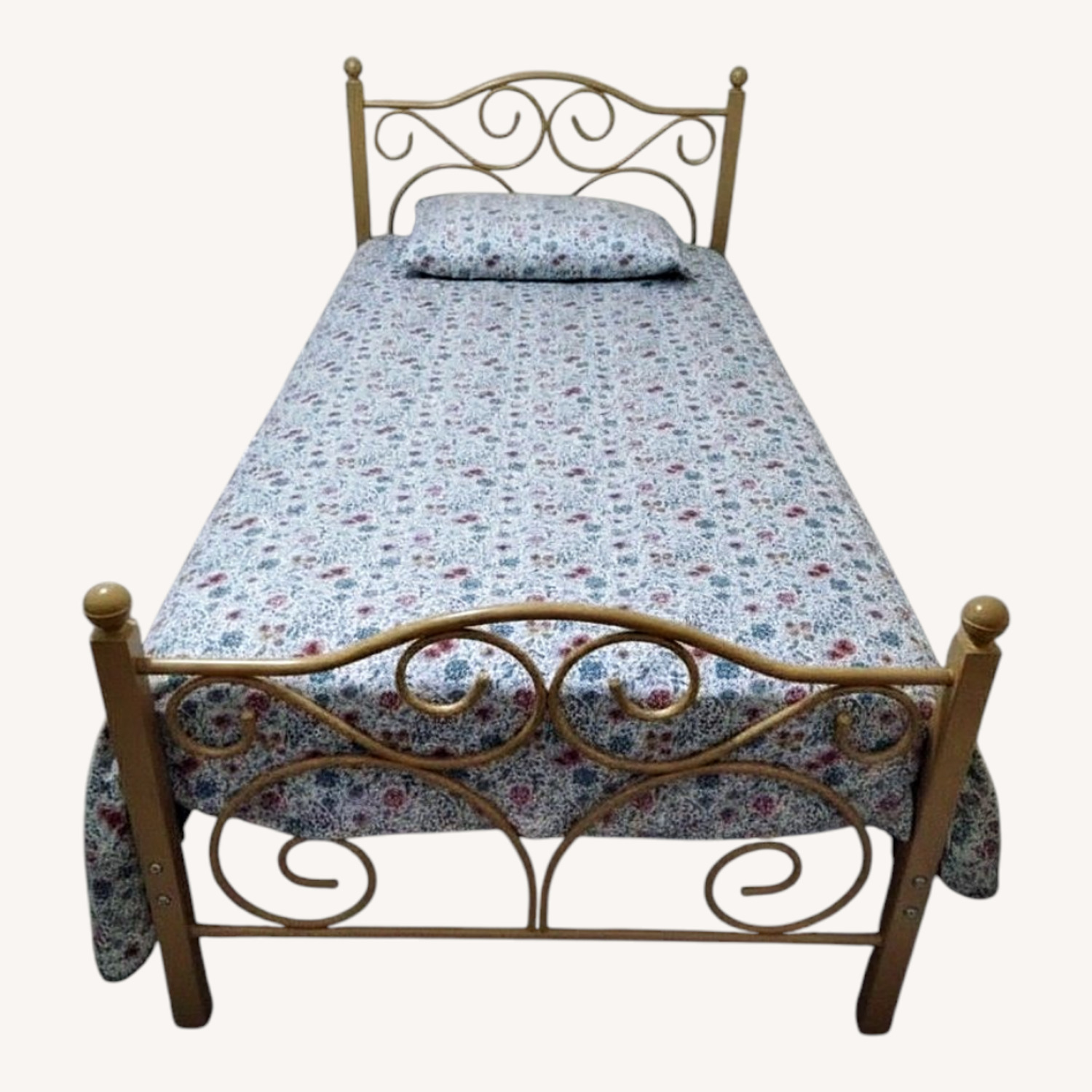 White Twin Bed - image-0