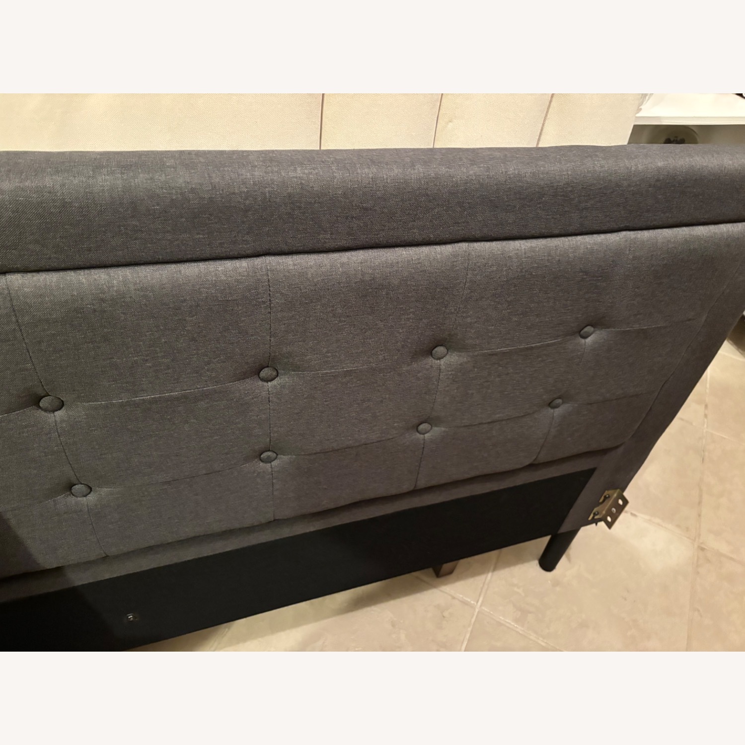 Classic Brands Dark Gray Fabric King Bed - image-6