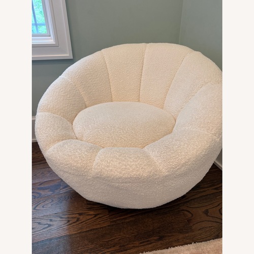 Used Mercers Furniture Natural Fabric Accent Chair for sale on AptDeco