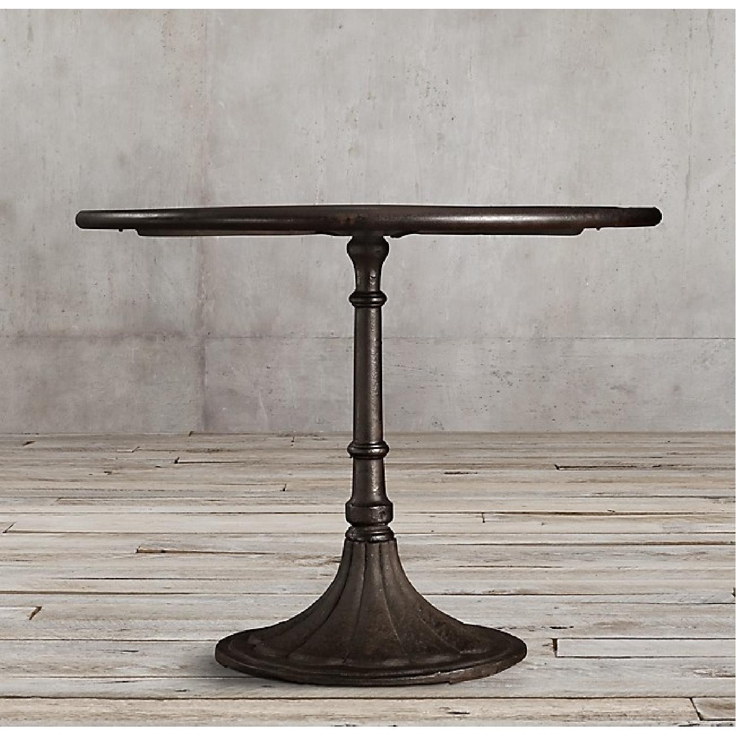 Restoration Hardware Dark Brown Iron Dining Table - image-0