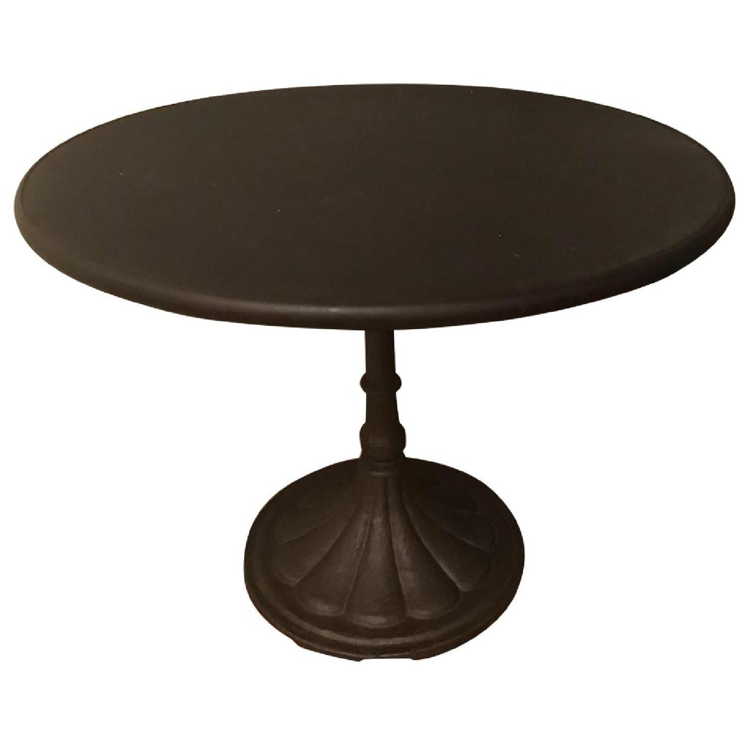 Restoration Hardware Dark Brown Iron Dining Table - image-1