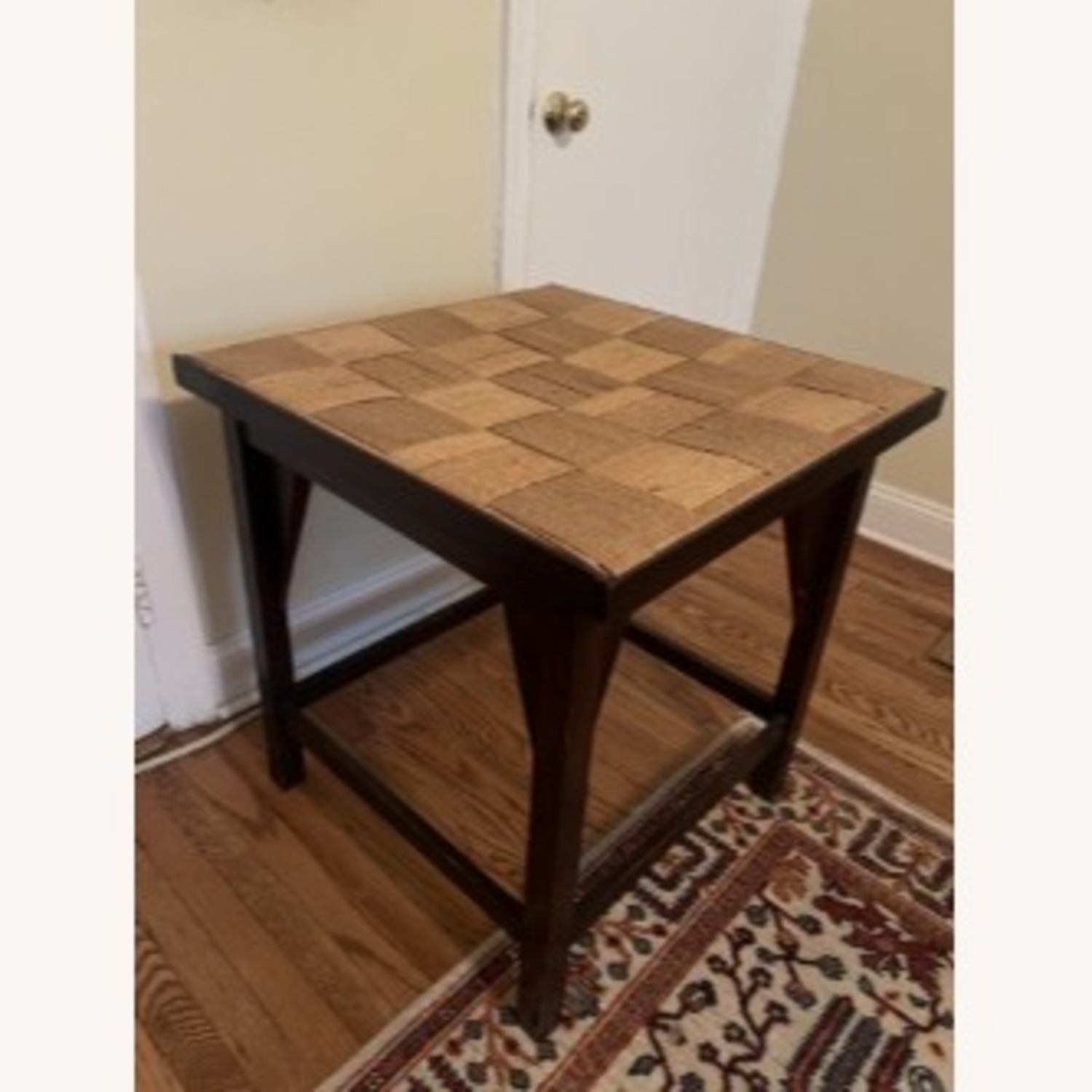 Vintage Set: SA Natural Wood/ Jute Table, 4 Chairs - image-8