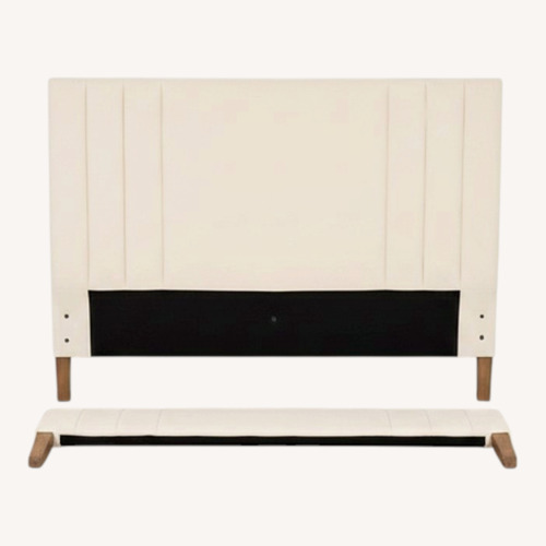Used Classic Brands Natural Fabric Queen Bed for sale on AptDeco