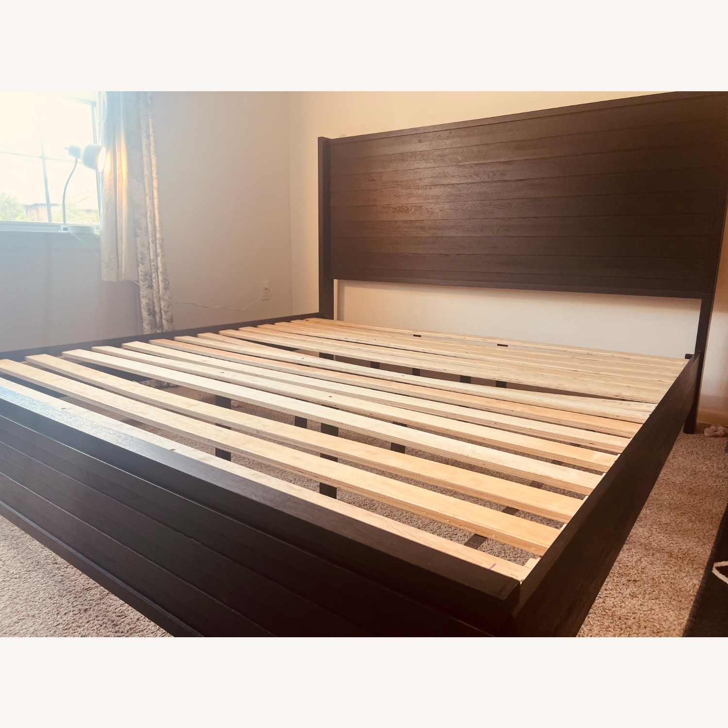 Solitude Dark Brown Wood King Bed - image-1