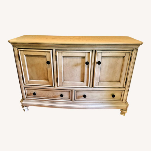 Used Ashley Furniture Natural Wood Sideboard for sale on AptDeco