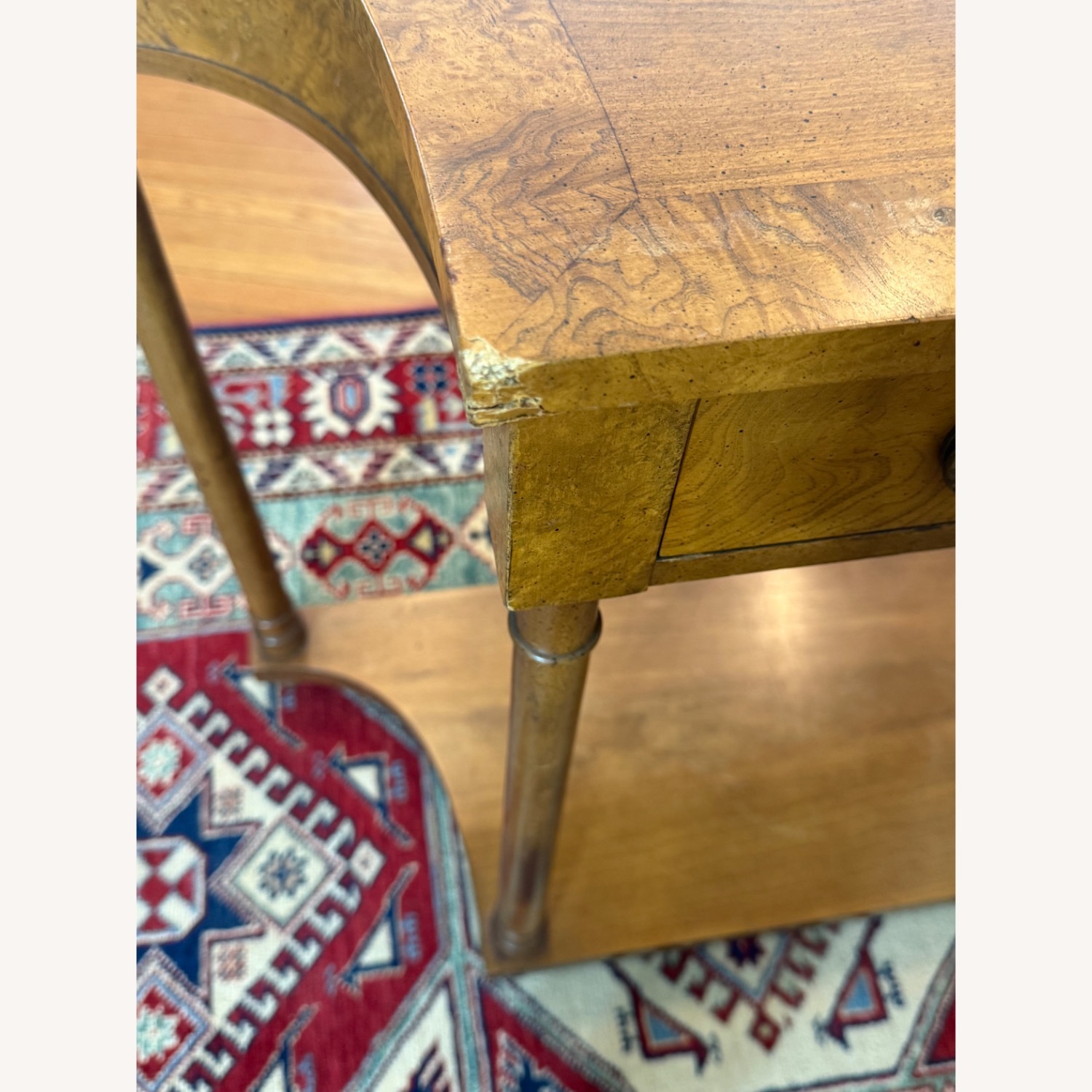 Baker Furniture Vintage Natural Wood Side Table - image-5
