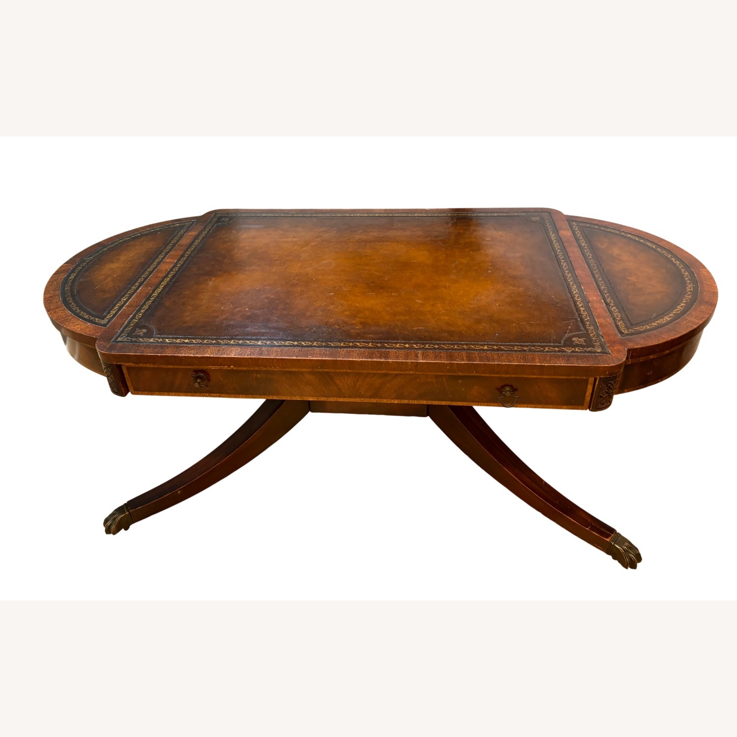 Vintage Dark Brown Coffee Table Wieman Heirloom - image-1