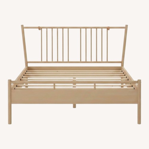 Used IKEA Björksnäs Light Brown Wood Queen Bed Frame for sale on AptDeco