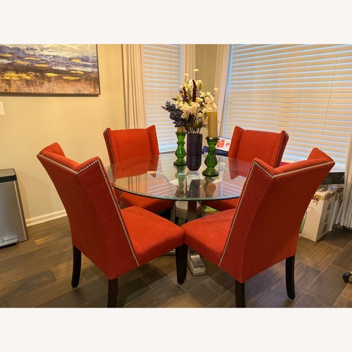 Used Havertys Tristan Parson Linen Dining Chairs for sale on AptDeco