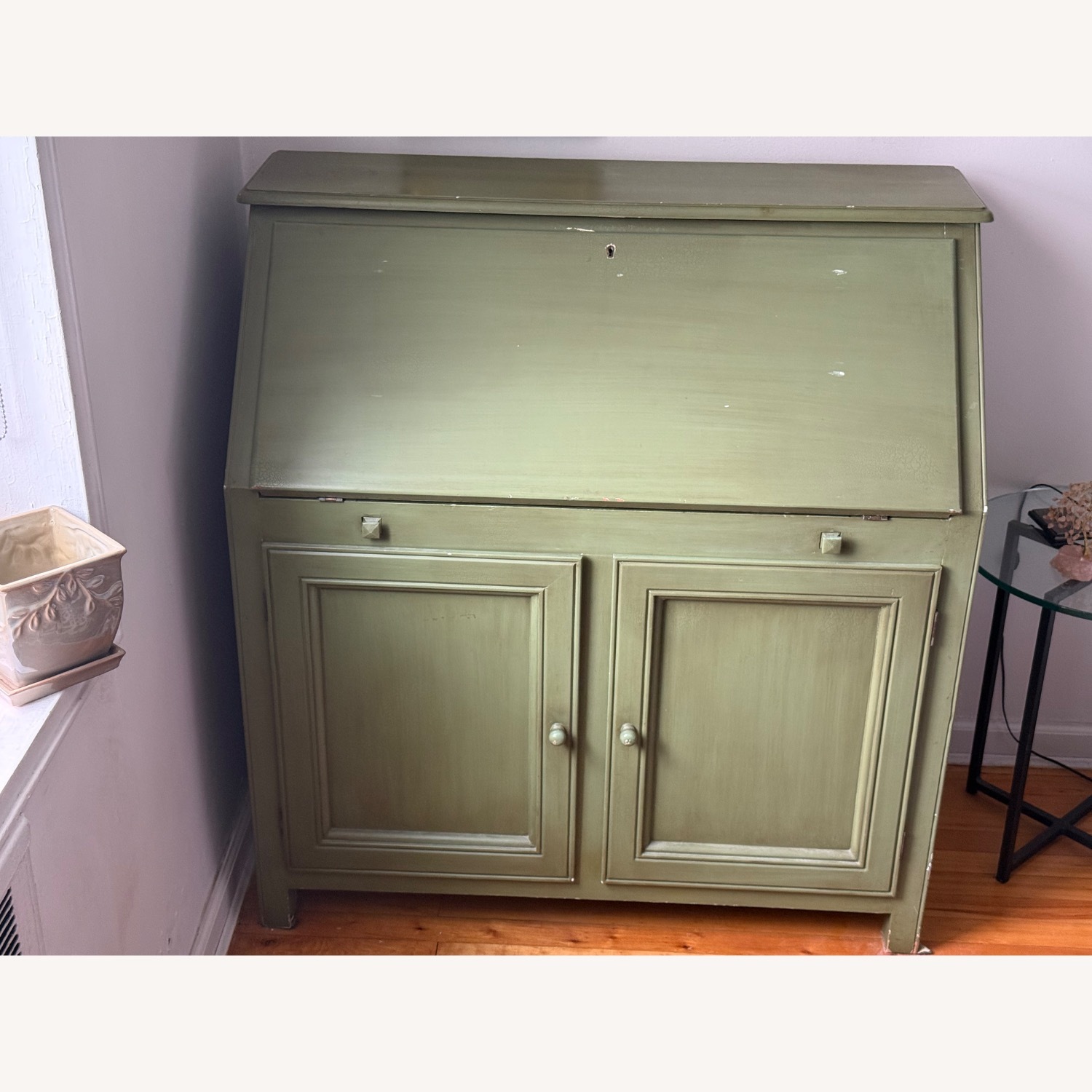 Crate & Barrel Fold Down Secretary Desk  - image-1
