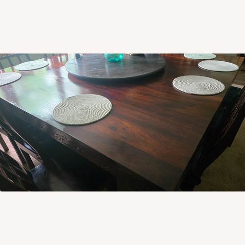 Used Sierra Living Concepts Dark Brown Dining Table for sale on AptDeco