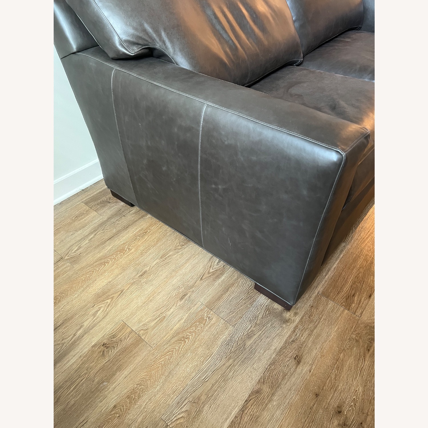 Crate & Barrel Axis Leather Sofa - image-2