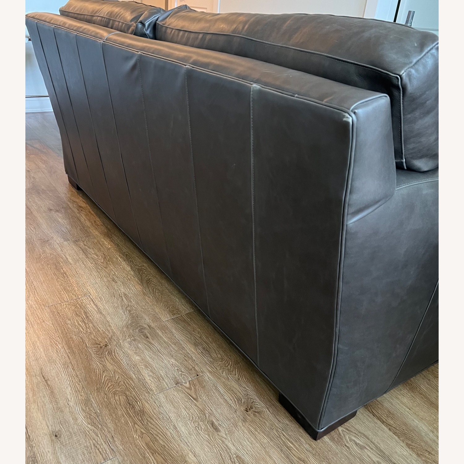 Crate & Barrel Axis Leather Sofa - image-4