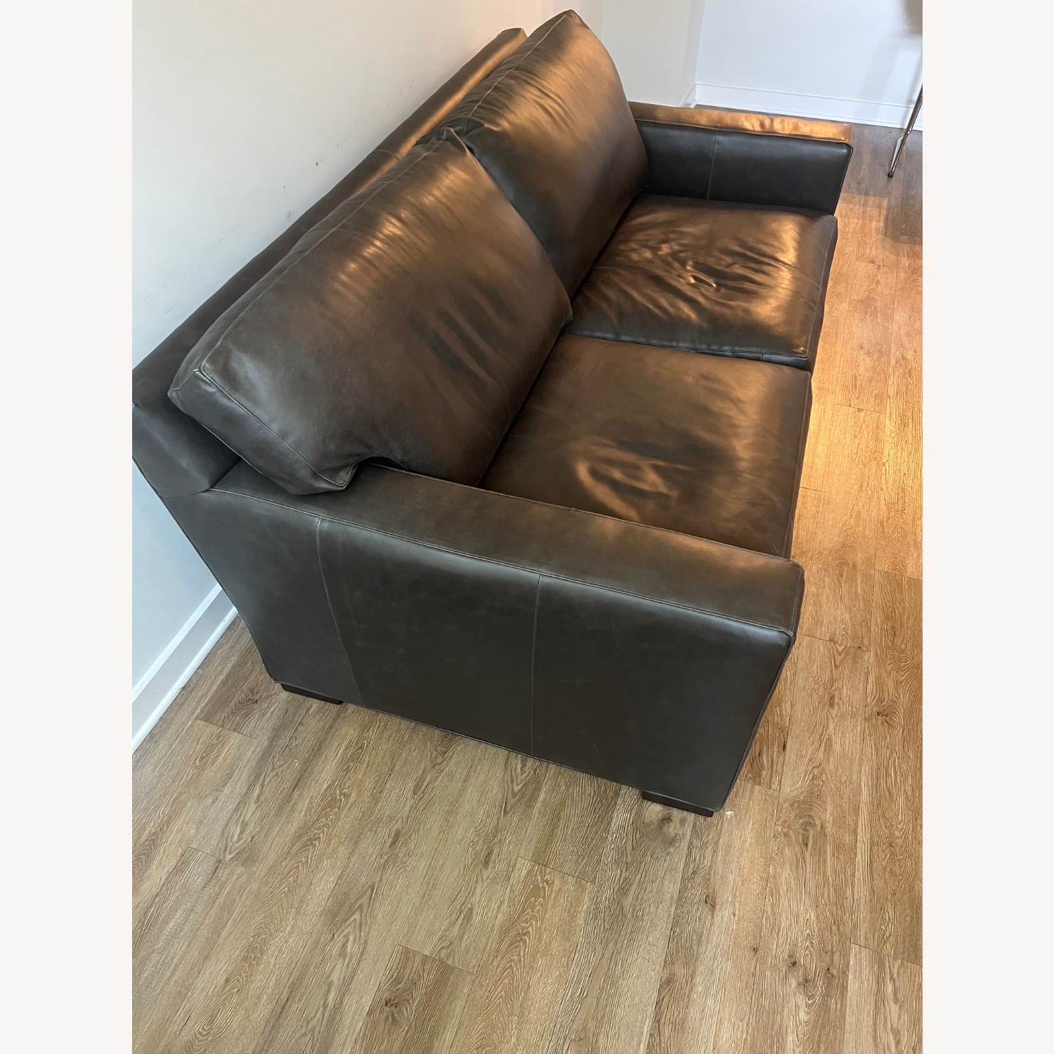 Crate & Barrel Axis Leather Sofa - image-7