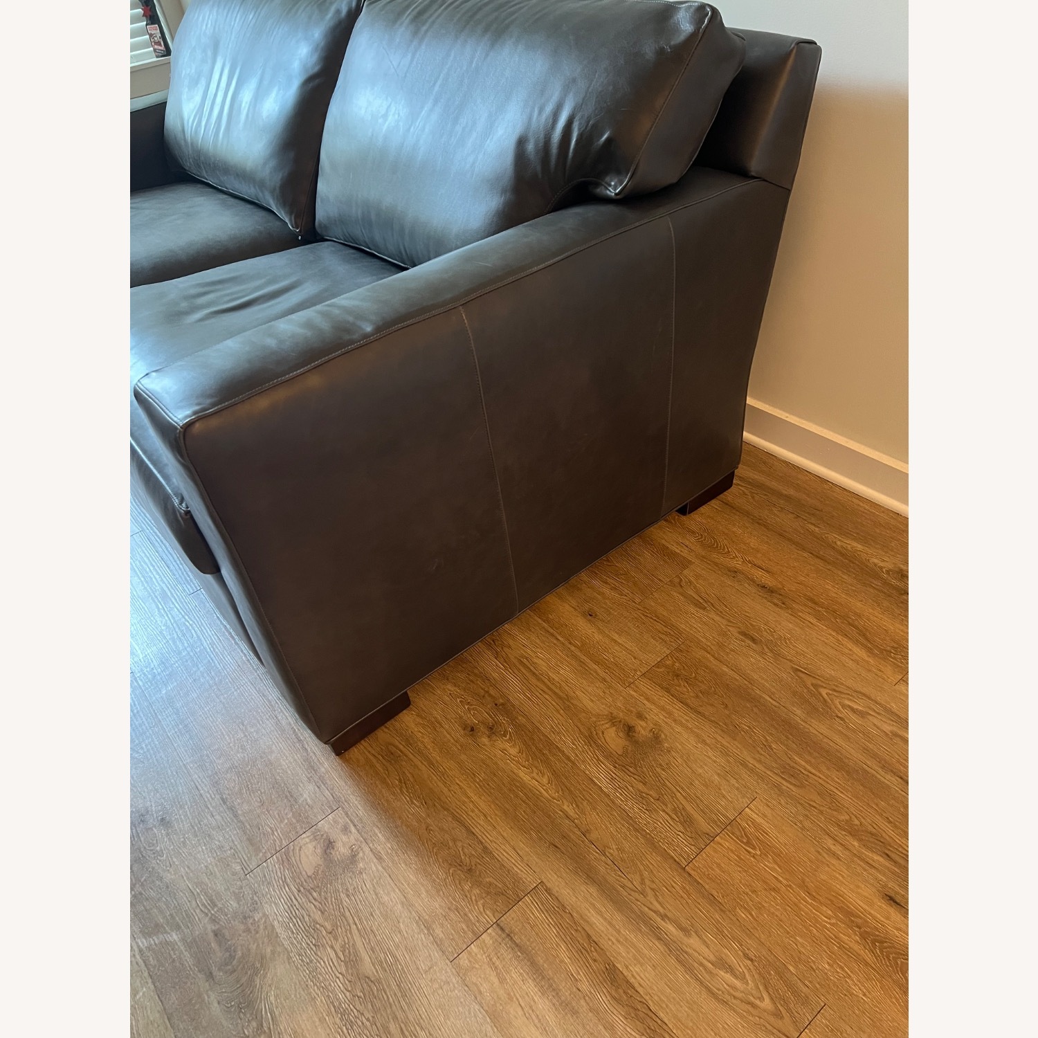 Crate & Barrel Axis Leather Sofa - image-3