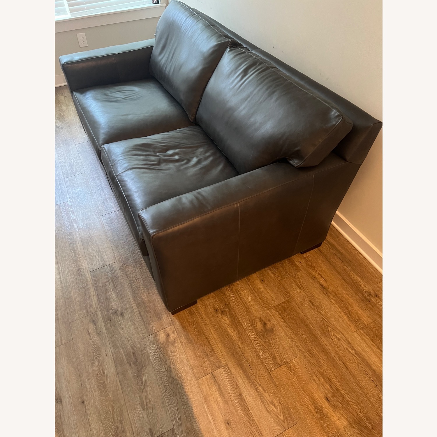 Crate & Barrel Axis Leather Sofa - image-6
