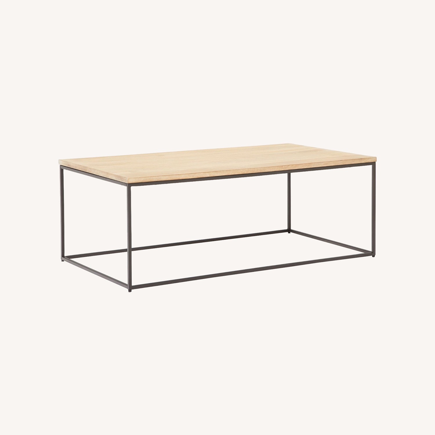 West Elm Streamline Coffee Table- Cerused White - image-3