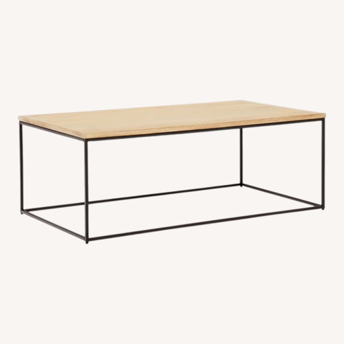 Used West Elm Streamline Coffee Table- Cerused White for sale on AptDeco