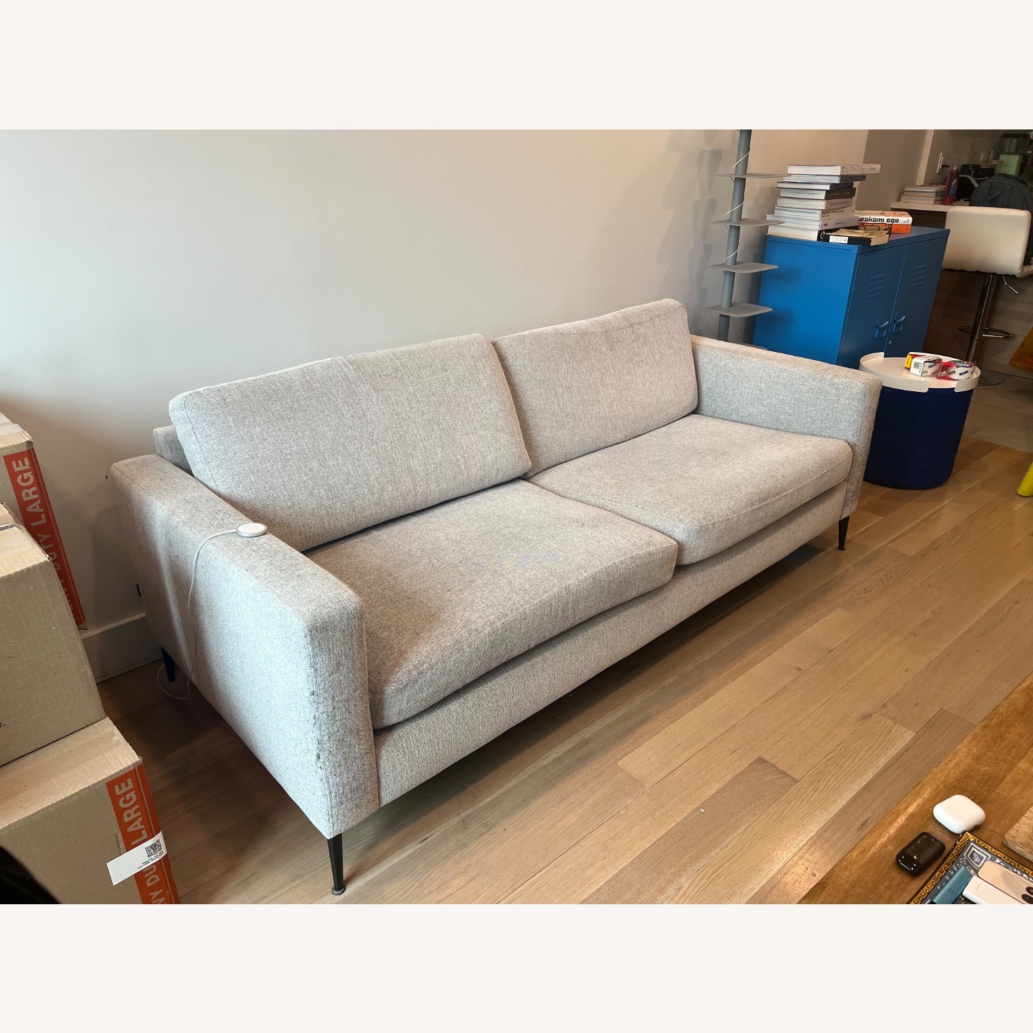 Create Comfort Light Gray Fabric 2 Seater Sofa - image-1