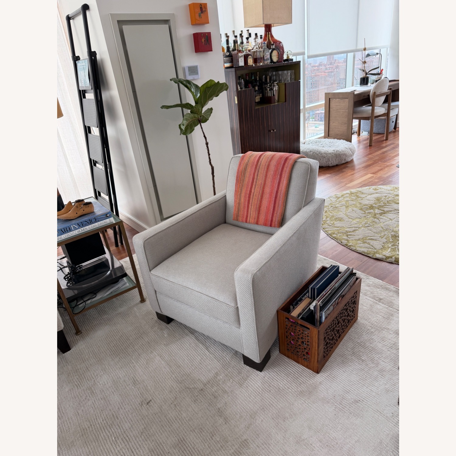 Mitchell Gold + Bob Williams Light Gray Fabric Armchair - image-7