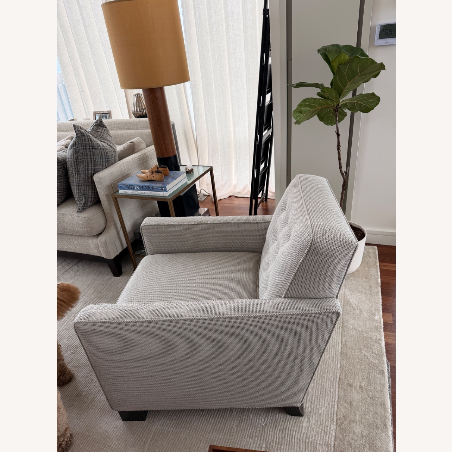 Mitchell Gold + Bob Williams Light Gray Fabric Armchair - image-2