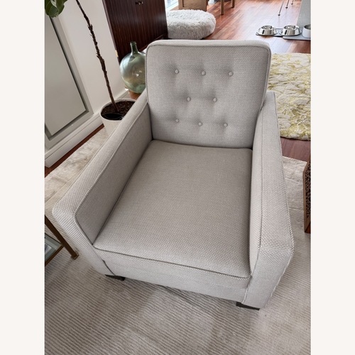 Used Mitchell Gold + Bob Williams Light Gray Fabric Armchair for sale on AptDeco