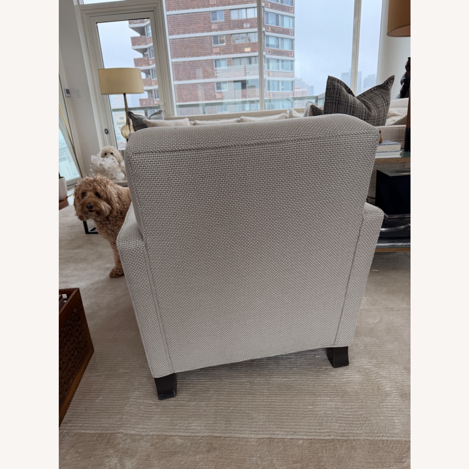 Mitchell Gold + Bob Williams Light Gray Fabric Armchair - image-5