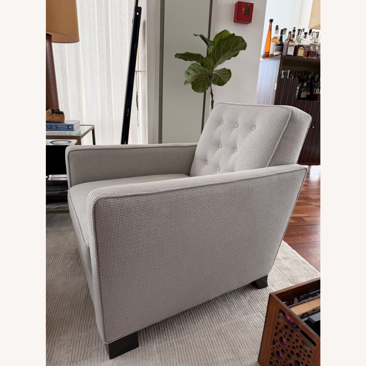Mitchell Gold + Bob Williams Light Gray Fabric Armchair - image-4