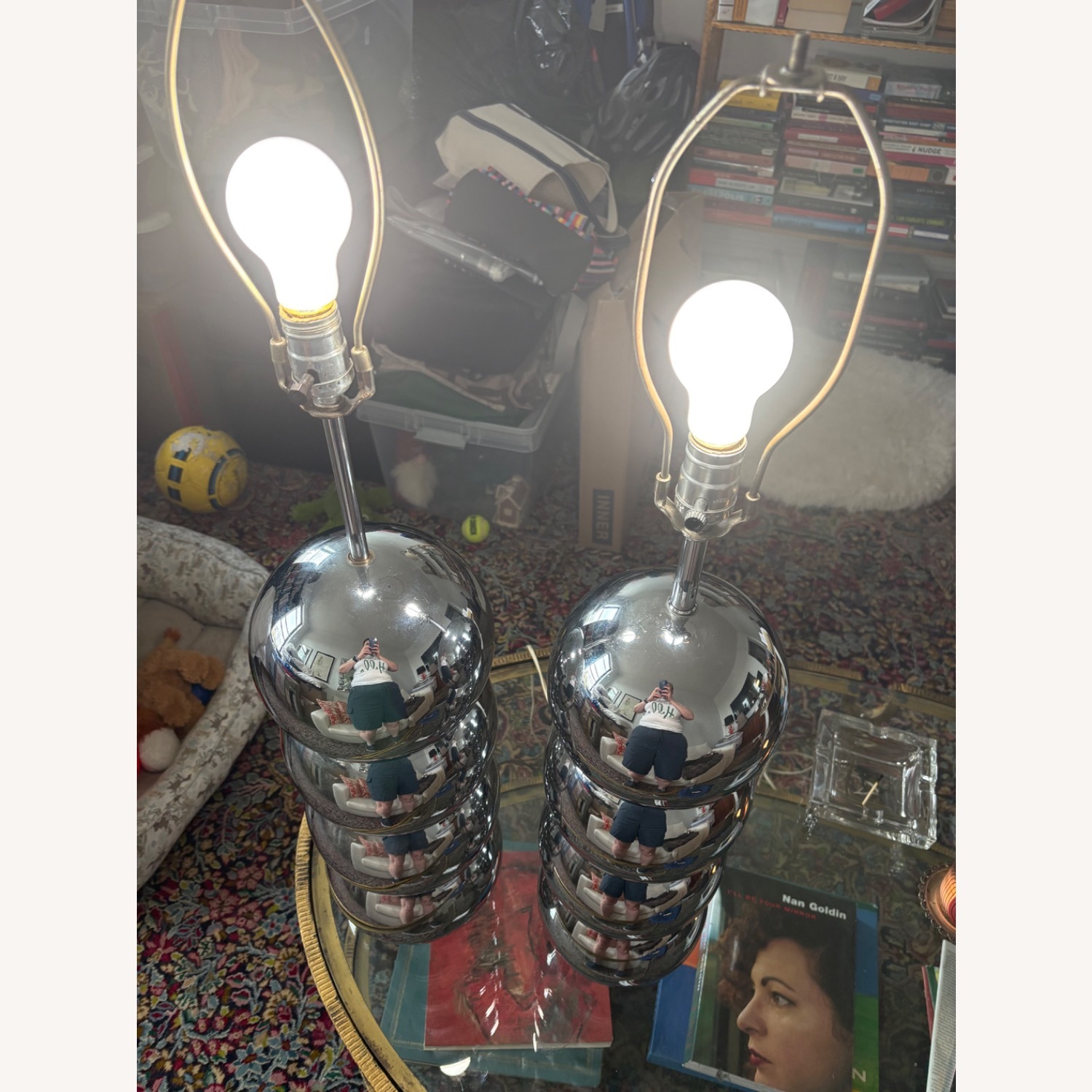 George Kovacs Silver Metal Table Lamps - image-2