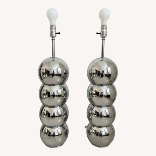 Used George Kovacs Silver Metal Table Lamps for sale on AptDeco