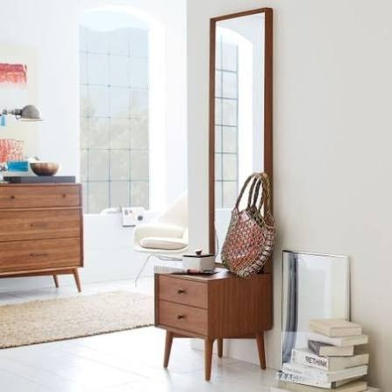 West Elm Mid Century Console with Mirror - image-1