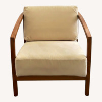 Design Within Reach Dark Brown Wood Armchair