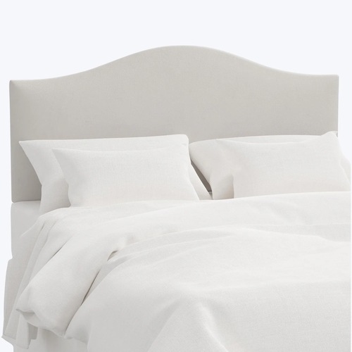 Used ABC Carpet and Home Light Gray Velvet Headboard for sale on AptDeco