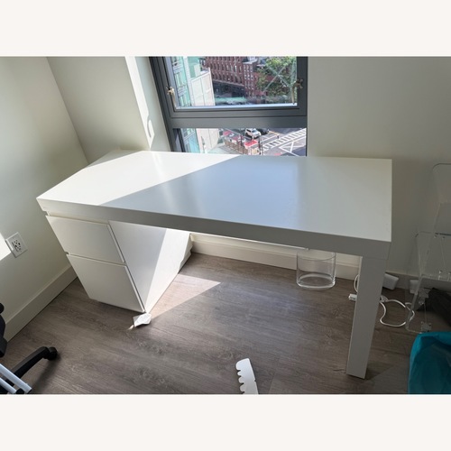 Used West Elm Parsons File Cabinet Desk Set (62") for sale on AptDeco